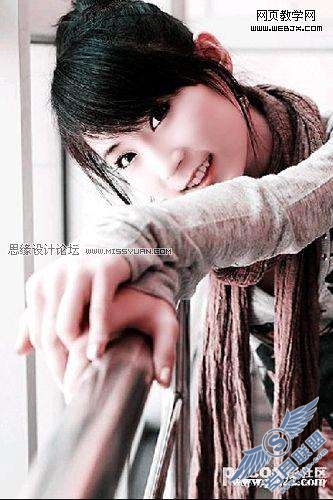 Photoshop照片处理:调出淡黄色效果美女照片