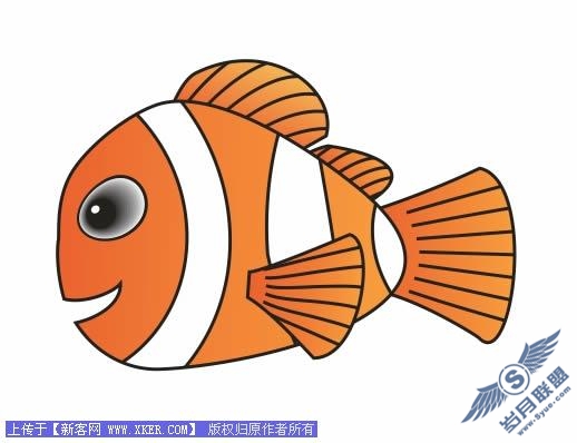 Coreldraw绘制海底总动员小鱼Nemo