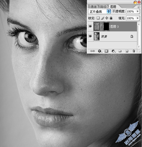 Photoshop把漂亮美女脸蛋变风化石像