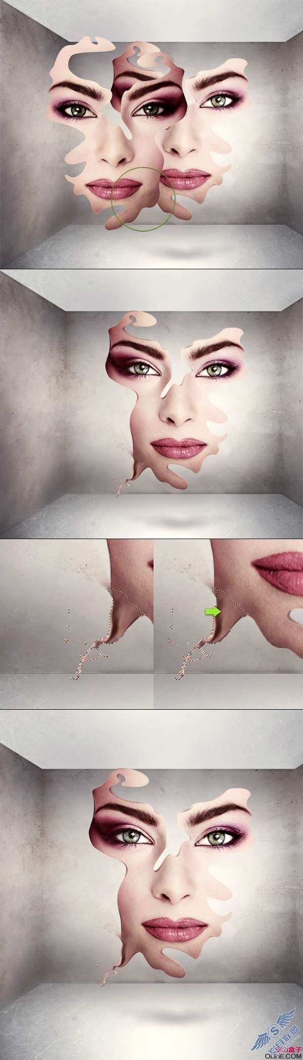 photoshop插画教程:制作抽象的脸(二)【图】_