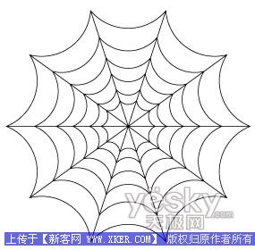 万圣节用Illustrator绘蜘蛛网和蜘蛛9_天极设计在线