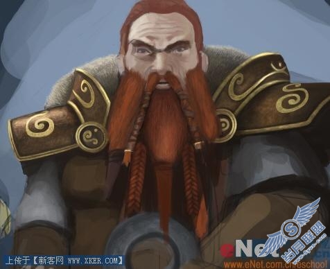 教你Photoshop手绘魔兽世界里的矮人战士(3)