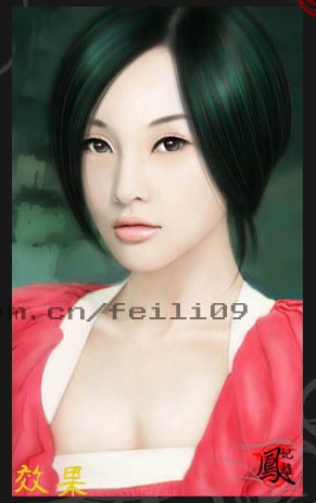 Photoshop把人物照片转柔美的古典手绘效果