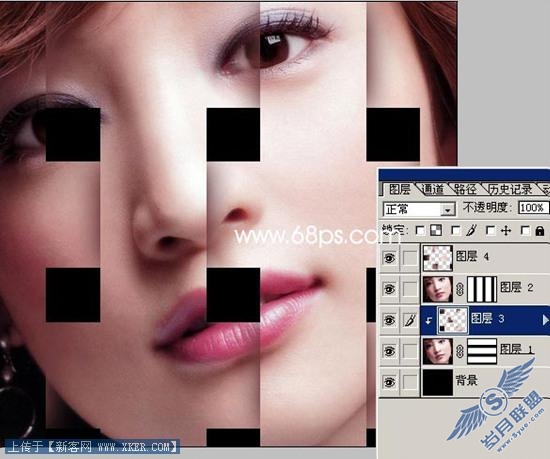 Photoshop为MM编织一张漂亮的脸