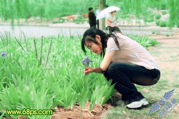 Photoshop调出照片外景鲜艳的绿色调