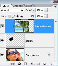 如何在Photoshop中制作眼镜片里的风景