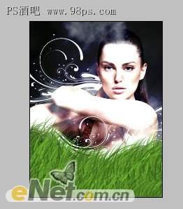 photoshop打造美女与香水广告海报