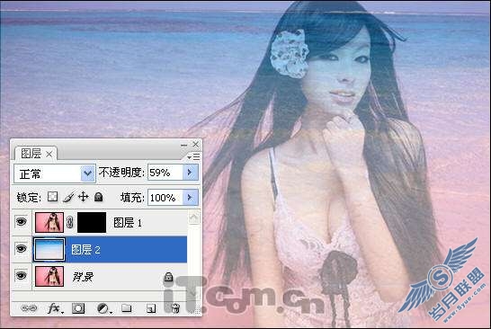 photoshop照片处理:使用抠图改变美女照背景图【图】_