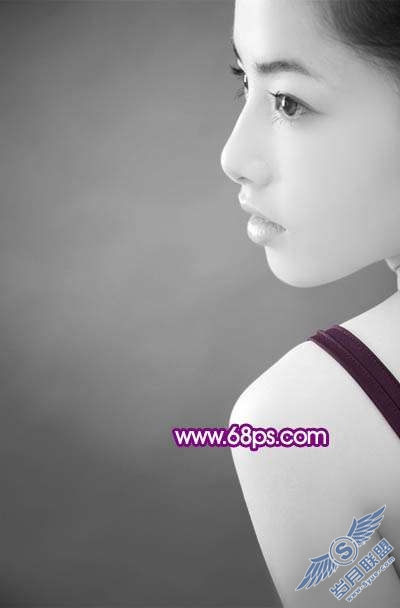 Photoshop照片处理:调出纯美的紫色调人物照片【图】_