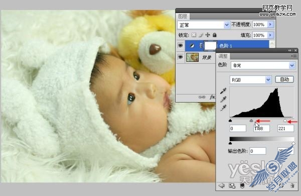 Photoshop教程:婴儿照片的光影处理教程
