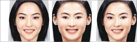 Photoshop出来的众多明星对称脸照欣赏