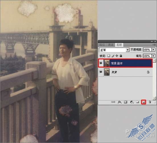 Photoshop<a href=http://www.syue.com/Digital/ target=_blank class=infotextkey>数码</a>暗房教程:修补破损的旧照片【图】_