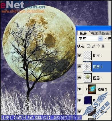 Photoshop制作迷人的黑夜传说