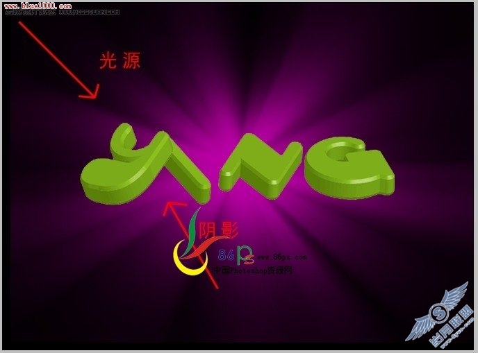 Photoshop+AI制作绿色的3D字体效果