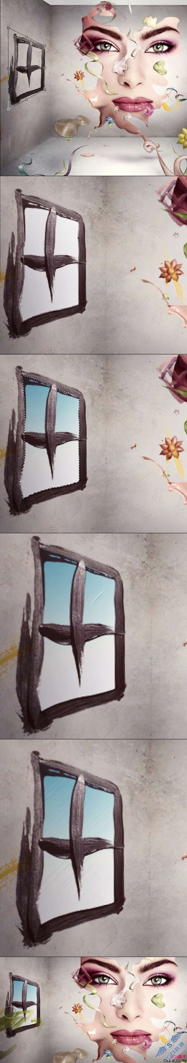 Photoshop插画教程:制作抽象的脸(三)【图】_