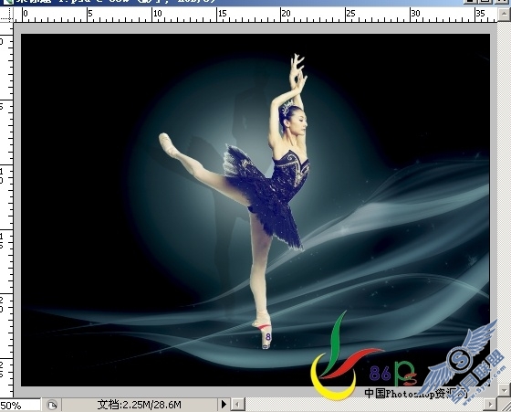 PhotoShop合成月光芭蕾效果教程