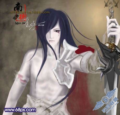 Photoshop鼠绘忧伤的古代武士【图】_