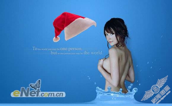 Photoshop设计制作美女圣诞节贺卡教程【图】_