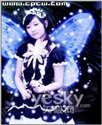 PhotoShop营造梦幻效果_神秘园中的精灵_天极4设计在线整理转载