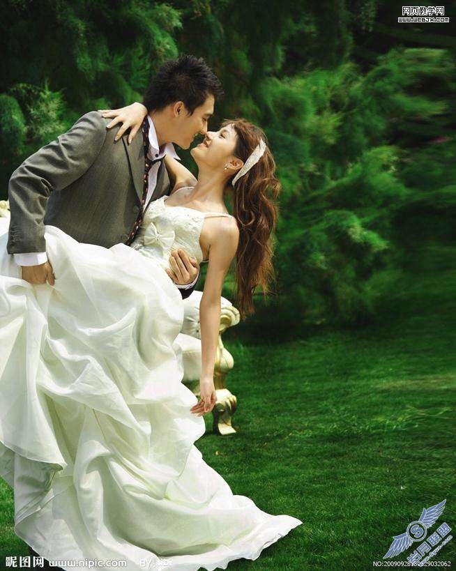 Photoshop照片处理:制作梦幻的爱琴乐章婚纱照