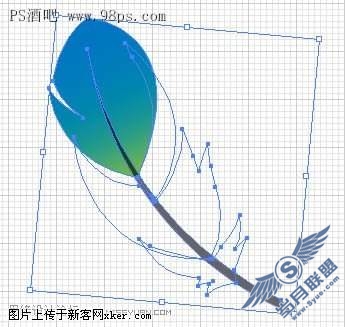 绘制Photoshop软件的羽毛标志