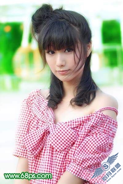 Photoshop调出粉嫩色的美女照片