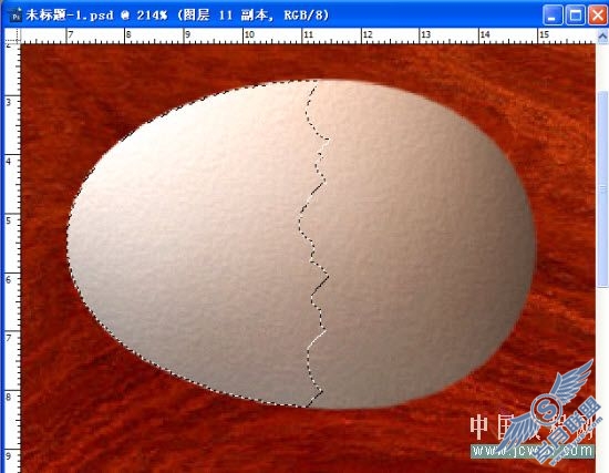 Photoshop鼠绘教程:绘制盘子里刚打开的鸡蛋(上)
