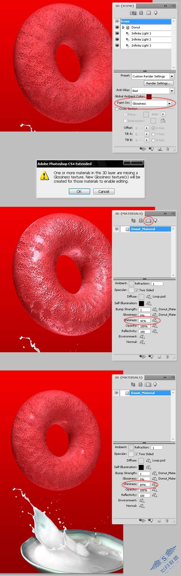 photoshop cs4绘制甜麦圈包装袋