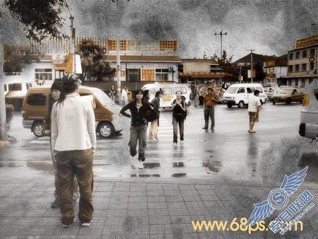 Photoshop制作个性青黄色非主流效果