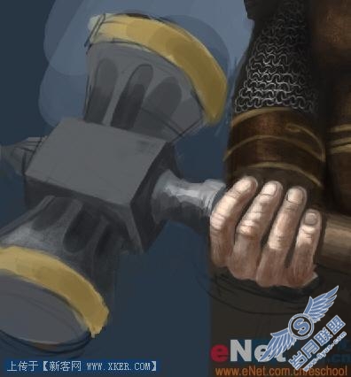 教你Photoshop手绘魔兽世界里的矮人战士(6)