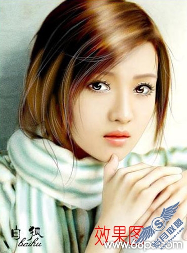 Photoshop把美女照片转柔美的仿手绘效果