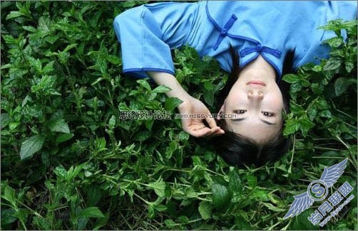 Photoshop调出外景人物照片梦幻的青蓝色