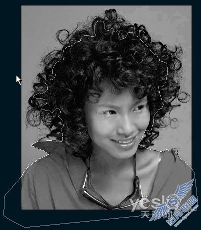 Photoshop抠图教程:抠出MM漂亮的大卷烫发