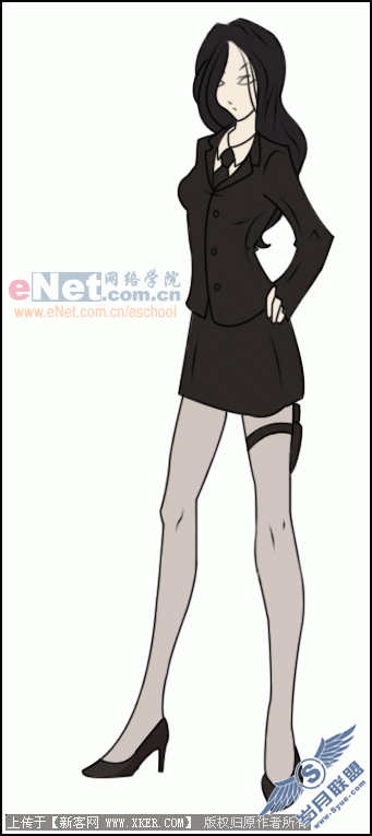 Photoshop打造超酷卡通美女特工