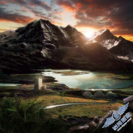 Photoshop合成超强视觉效果的水上荒凉世界【图】_