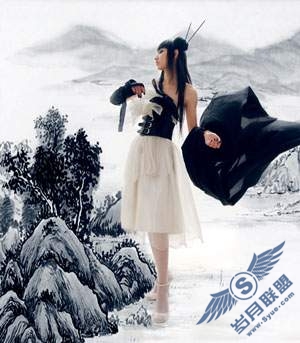 Photoshop后期合成制作水墨写意效果图片