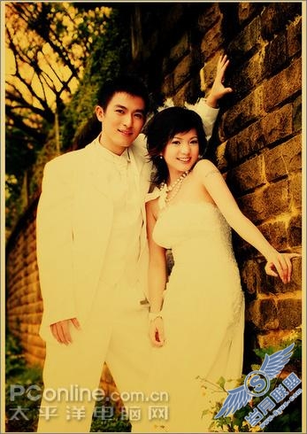 PhotoShop教程:处理情侣照片为旧风格卷轴特效
