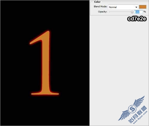 Photoshop制作较暗光度的火焰字