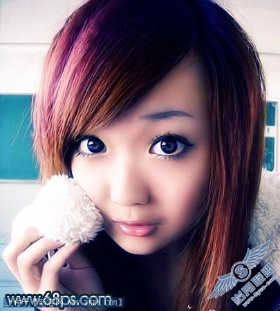 Photoshop调出可爱MM签名照的个性色彩