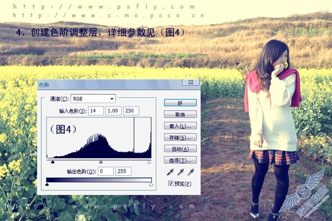 Photoshop调色:暖色调野外乡村风景