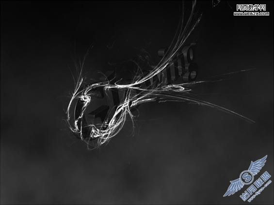 Photoshop制作超酷的光束装饰的立体字