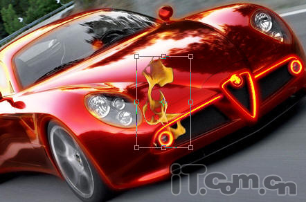Photoshop打造电影中超炫烈火跑车