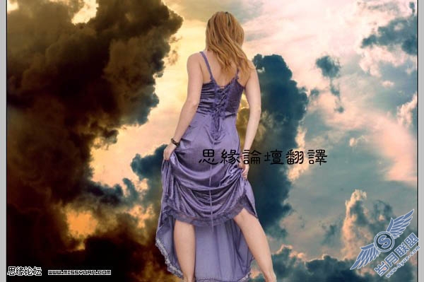 PS合成捆满树枝的美女