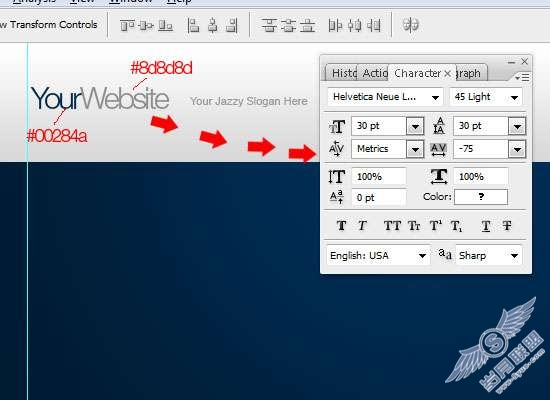 Photoshop设计制作一个小型、现代的产品网页【图】_