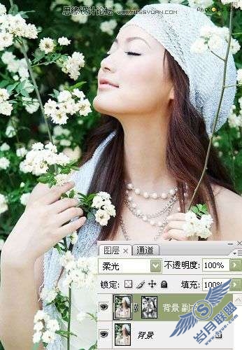 photoshop照片处理:调色出唯美紫色调美女【图】_
