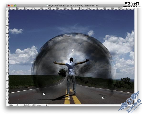 Photoshop经典合成教程:人的能量推翻汽车