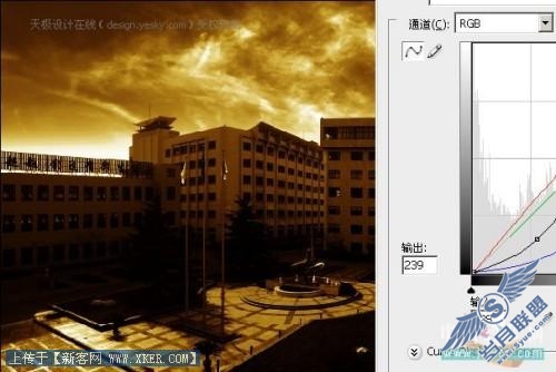 晴朗白天变黄昏风景_天极设计在线转载