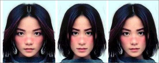Photoshop出来的众多明星对称脸照欣赏