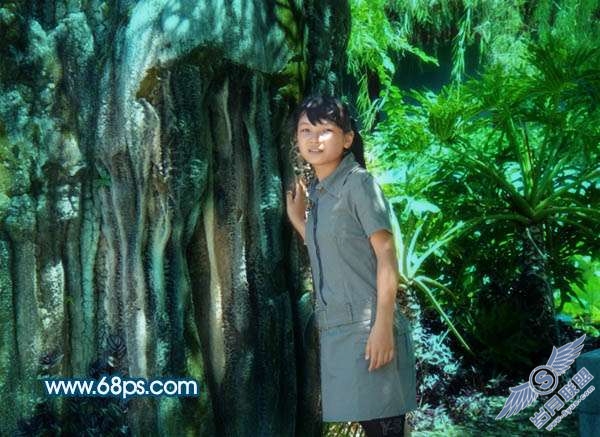 Photoshop照片处理:消除人物照片中复杂的背景【图】_