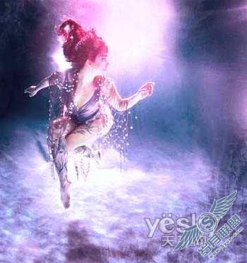 Photoshop教程:调水下人物的艳丽梦幻效果